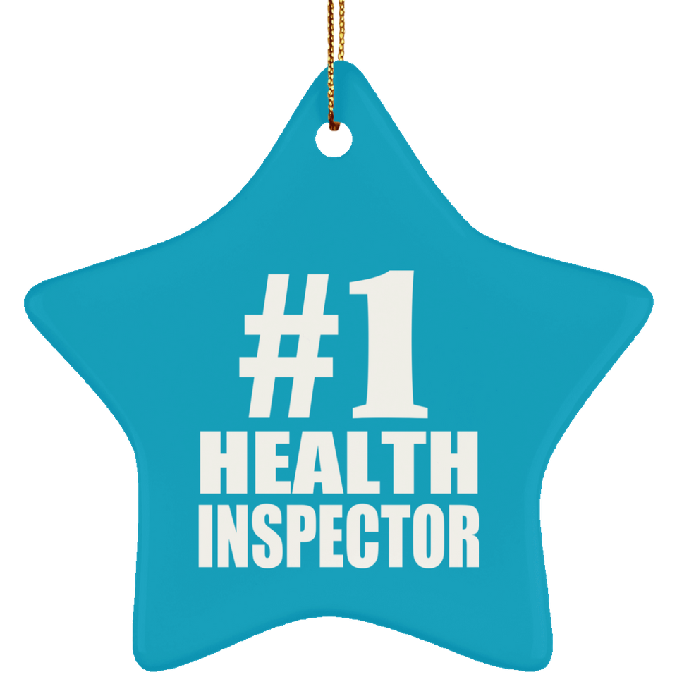 Number One #1 Health Inspector - Star Ornament