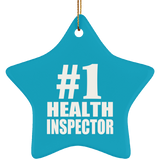 Number One #1 Health Inspector - Star Ornament