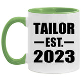 Tailor Established EST. 2023 - 11oz Accent Mug Green