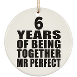 6th Anniversary 6 Years Of Being Mr Perfect - Circle Ornament