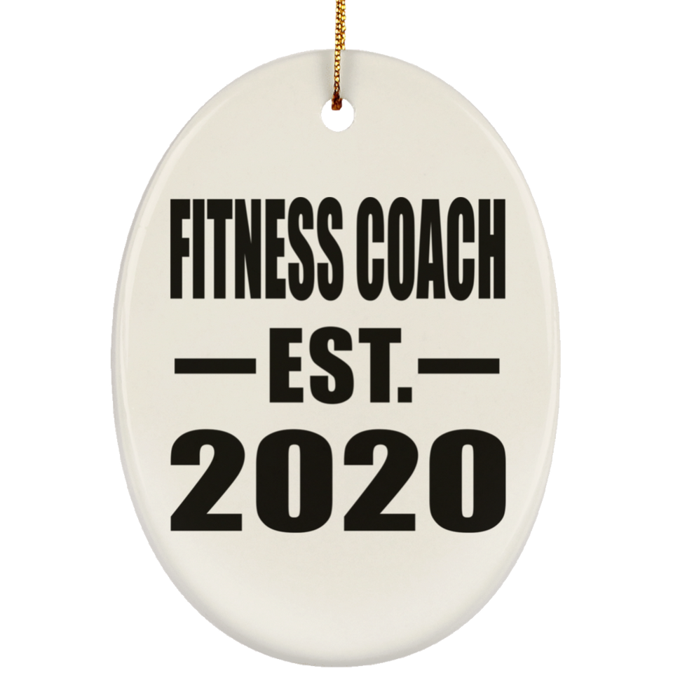 Fitness Coach Established EST. 2020 - Oval Ornament