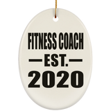 Fitness Coach Established EST. 2020 - Oval Ornament