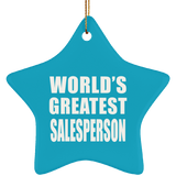World's Greatest Salesperson - Star Ornament
