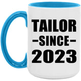 Tailor Since 2023 - 15oz Accent Mug Blue