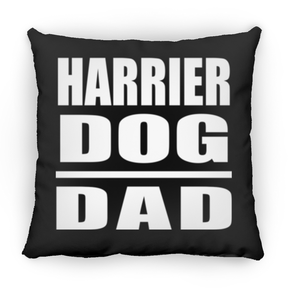 Harrier Dog Dad - Throw Pillow Black