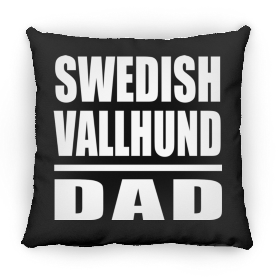 Swedish Vallhund Dad - Throw Pillow Black