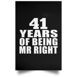 41st Anniversary 41 Years Of Being Mr Right - Poster Portrait