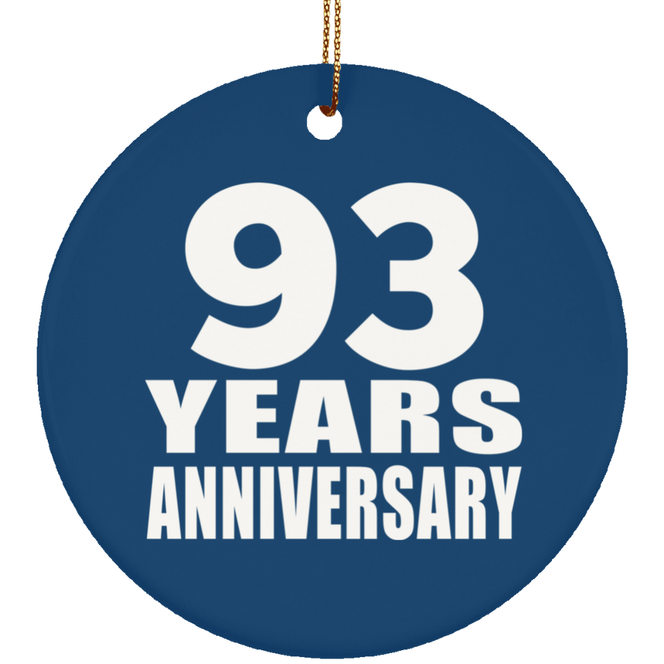 93rd Anniversary 93 Years Anniversary - Circle Ornament