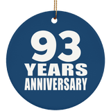 93rd Anniversary 93 Years Anniversary - Circle Ornament
