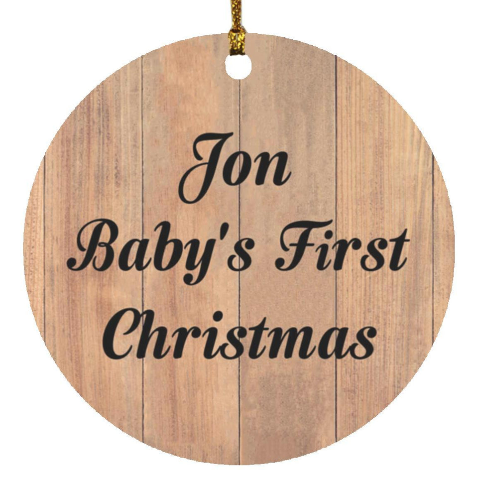 Jon Baby's First Christmas - Circle Ornament C