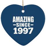 27th Birthday Amazing Since 1997 - Heart Ornament
