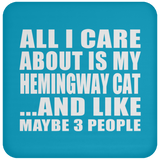 All I Care About Is My Hemingway Cat - Drink Coaster