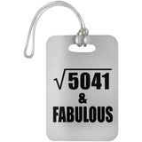 71st Birthday Square Root of 5041 & Fabulous - Luggage Bag Tag