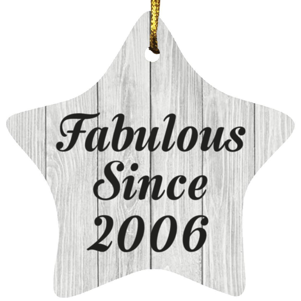 18th Birthday Fabulous Since 2006 - Star Ornament F