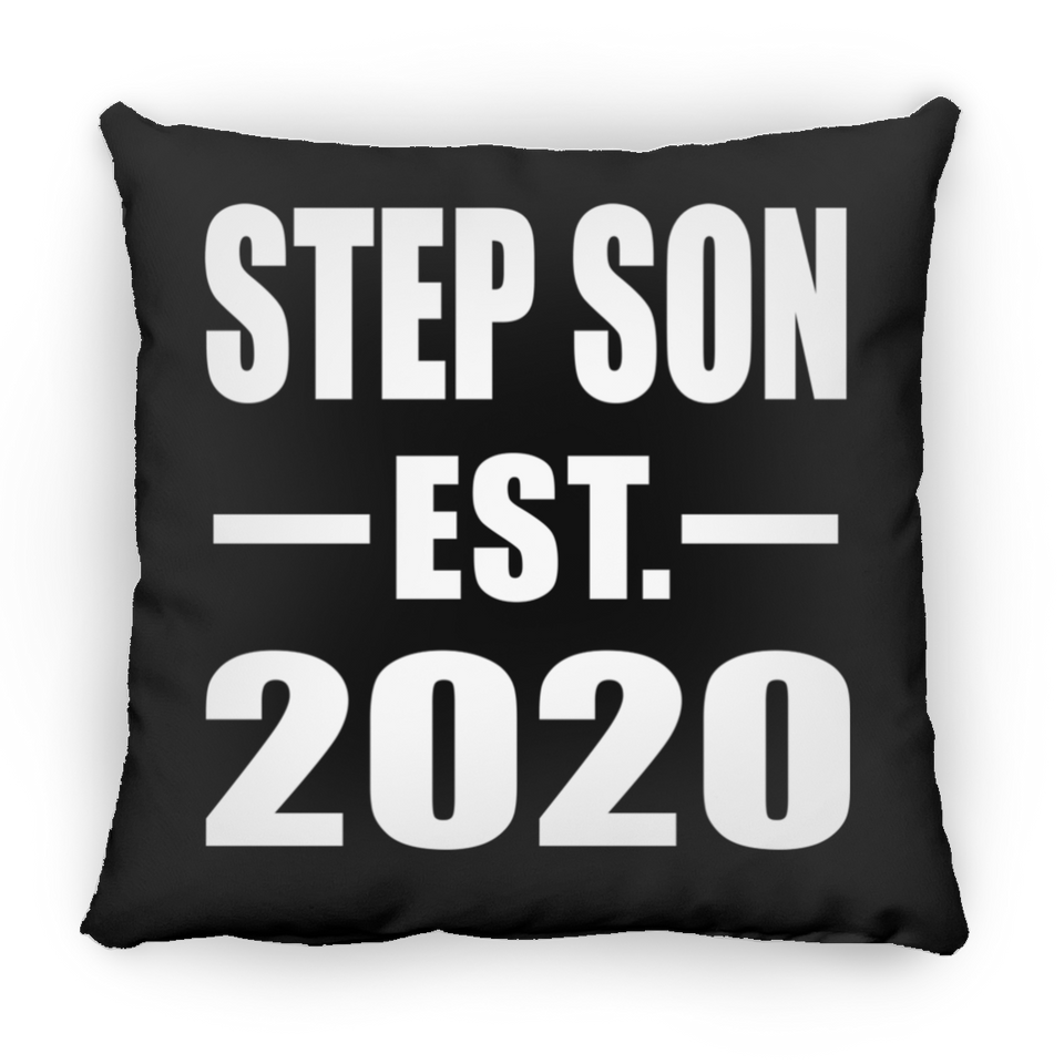 Step Son Established EST. 2020 - Throw Pillow Black