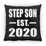 Step Son Established EST. 2020 - Throw Pillow Black