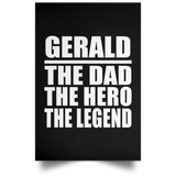 Gerald The Dad The Hero The Legend - Poster Portrait