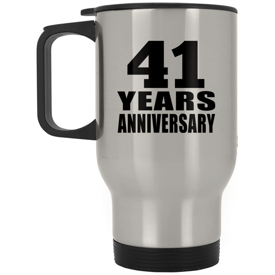 41st Anniversary 41 Years - Silver Travel Mug