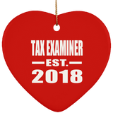 Tax Examiner Established EST. 2018 - Heart Ornament