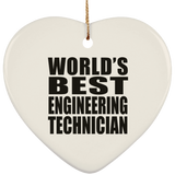 World's Best Engineering Technician - Heart Ornament