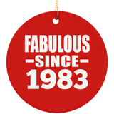 41st Birthday Fabulous Since 1983 - Circle Ornament
