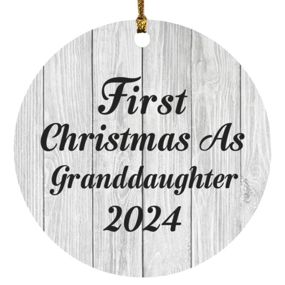 First Christmas As Granddaughter 2024 - Circle Ornament F