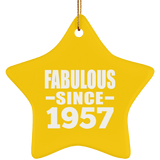67th Birthday Fabulous Since 1957 - Star Ornament