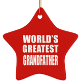 World's Greatest Grandfather - Star Ornament