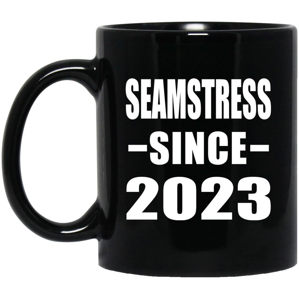 Seamstress Since 2023 - 11oz Coffee Mug Black