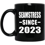 Seamstress Since 2023 - 11oz Coffee Mug Black