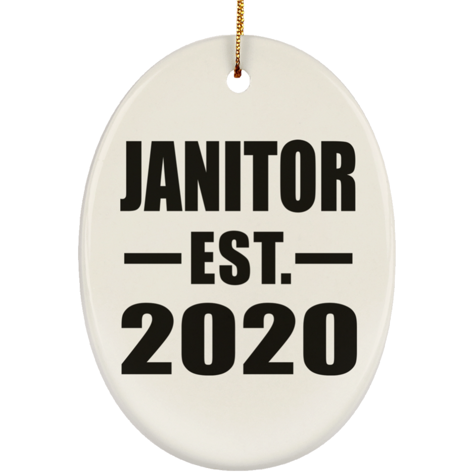 Janitor Established EST. 2020 - Oval Ornament