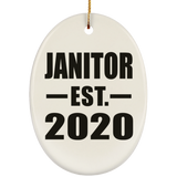 Janitor Established EST. 2020 - Oval Ornament