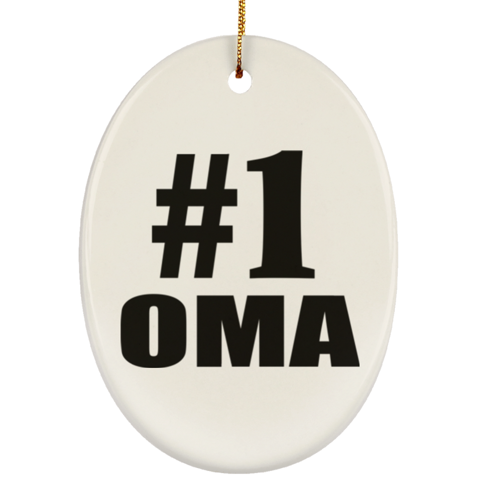 Number One #1 Oma - Oval Ornament