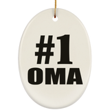 Number One #1 Oma - Oval Ornament