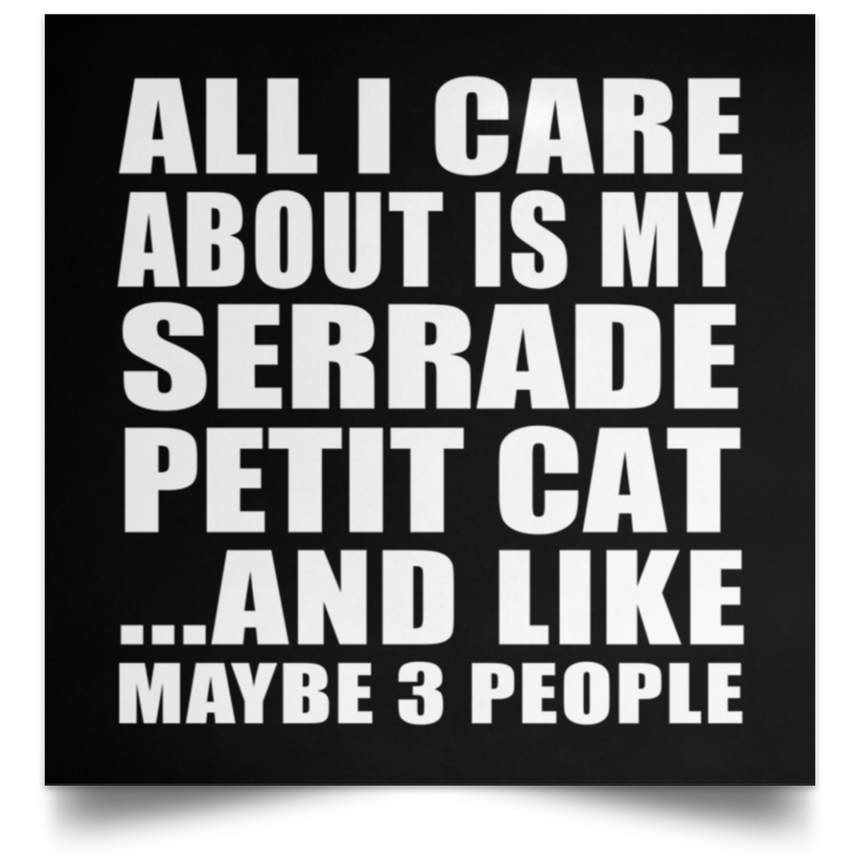 All I Care About Is My Serrade Petit Cat - Poster Square