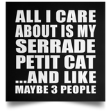 All I Care About Is My Serrade Petit Cat - Poster Square