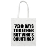2nd Anniversary 730 Days Together Who's Counting - Tote Bag White