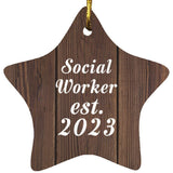 Social Worker Established Est. 2023 - Star Ornament D