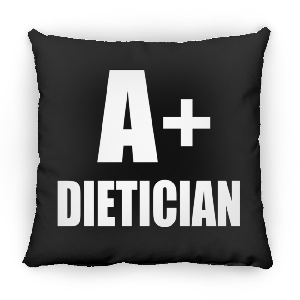 A+ Dietician - Throw Pillow Black