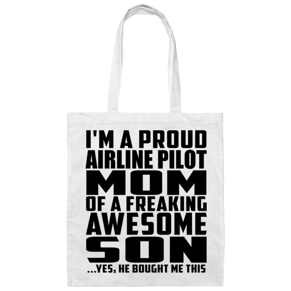 Proud Airline Pilot Mom Of Awesome Son - Tote Bag White