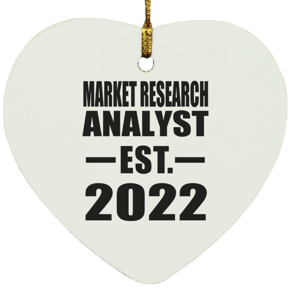 Market Research Analyst Established EST. 2022 - Heart Ornament