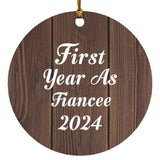 First Year As Fiancee 2024 - Circle Ornament D