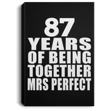 87th Anniversary 87 Years Of Being Mrs Perfect - Canvas Portrait