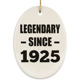 99th Birthday Legendary Since 1925 - Oval Ornament