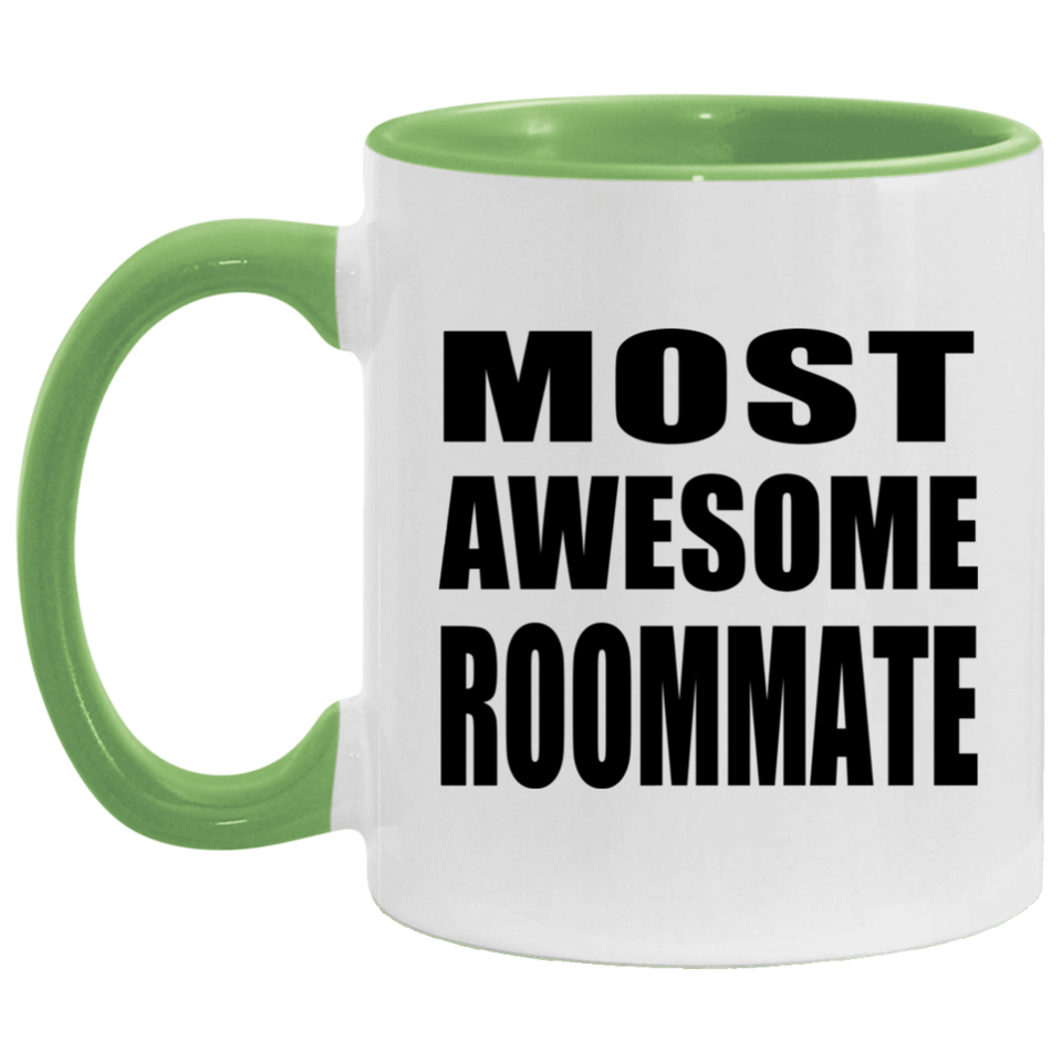 Most Awesome Roommate - 11oz Accent Mug Green