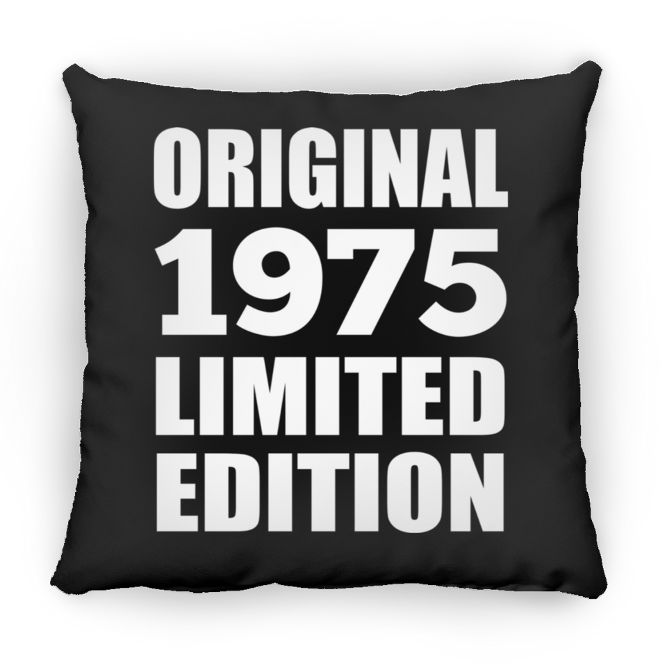 49th Birthday Original 1975 Limited Edition - Throw Pillow Black