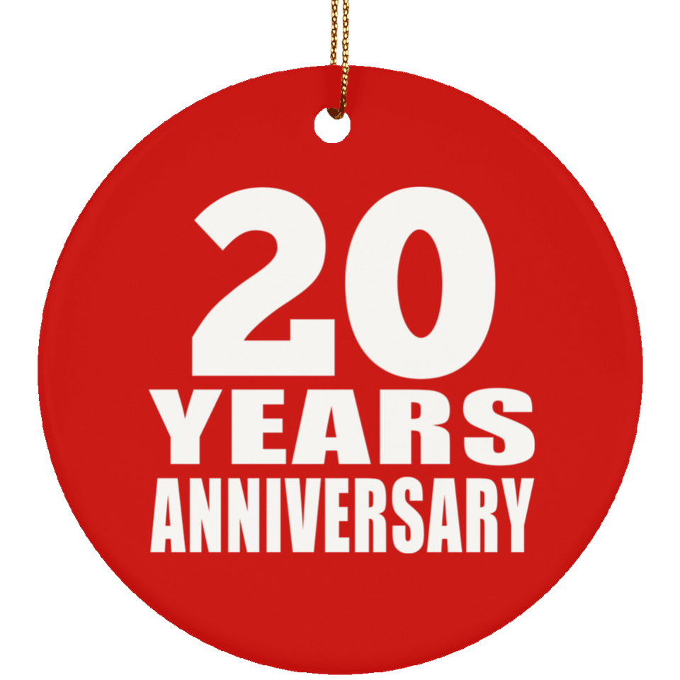 20th Anniversary 20 Years Anniversary - Circle Ornament