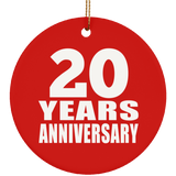 20th Anniversary 20 Years Anniversary - Circle Ornament