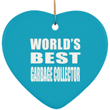 World's Best Garbage Collector - Heart Ornament