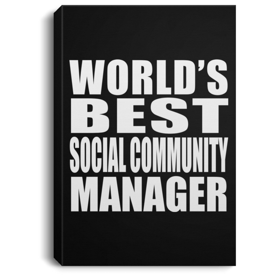 World's Best Social Community Manager - Canvas Portrait